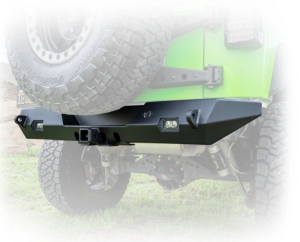 Jeep JK Bumper - Rear - TURN Offroad - with Hitch and Lights - `07-`18